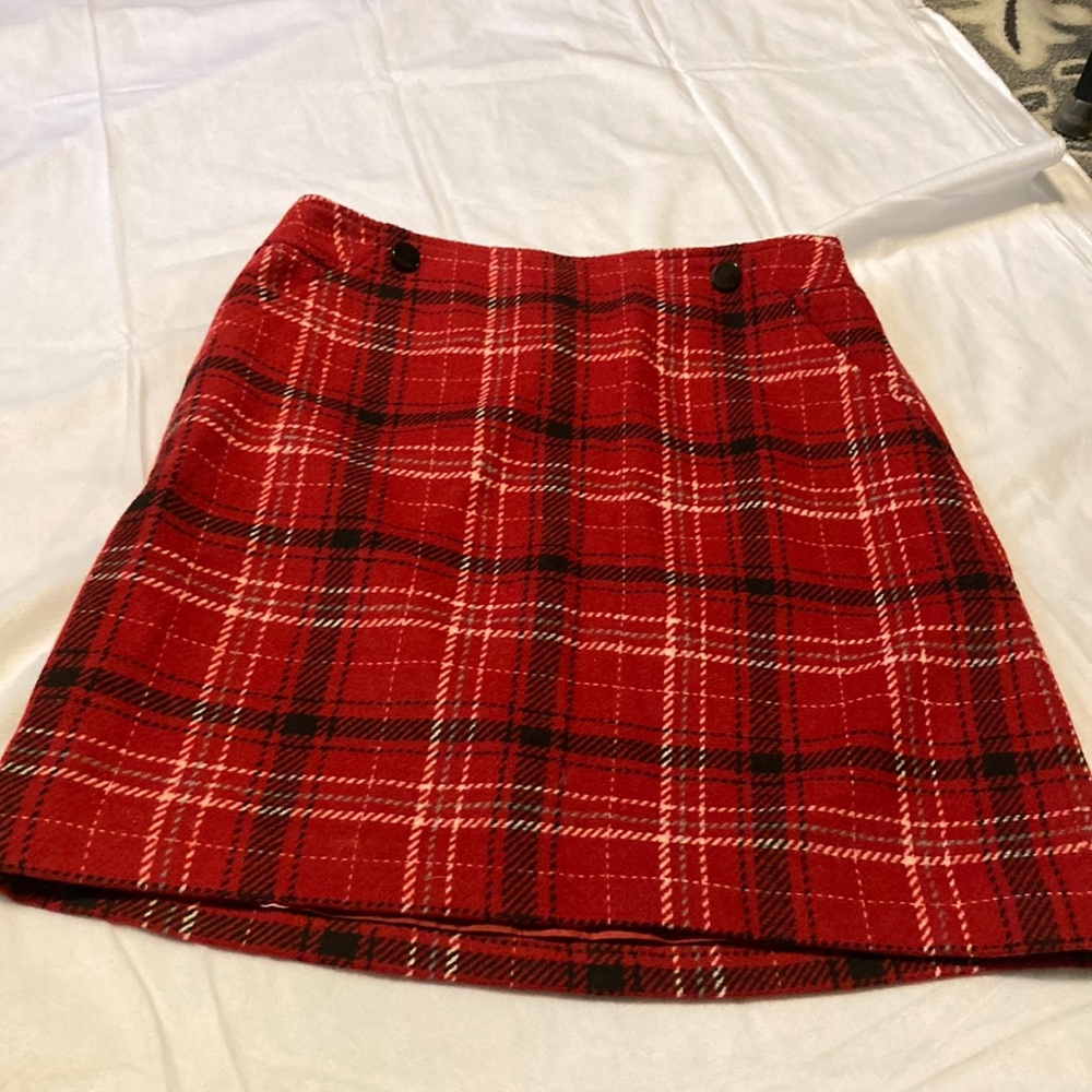 Talbots petite gorgeous flannel look skirt size 2P